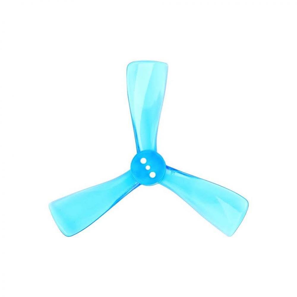 16 Stück 8 Paar Cine 2525 2,5 Zoll Tri- und Tri-Propeller CW CCW kompatibel mit FPV-Drohnenteilen(Crystal blue) von UQXJK