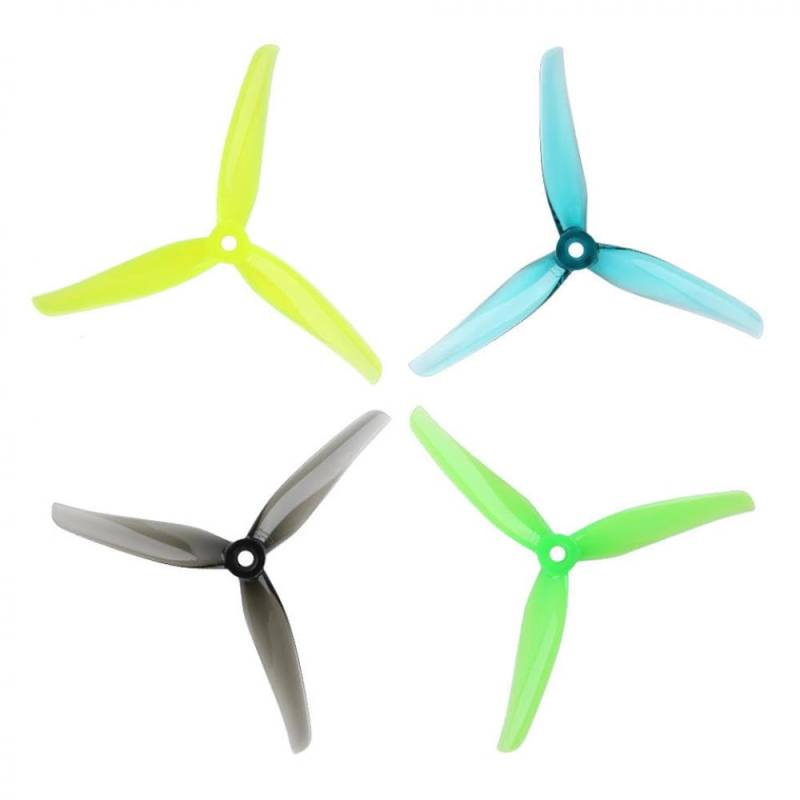 20 Stück 10 Paar 5-Zoll-Tri- und 3-Propeller mit 5-mm-Befestigungsloch, kompatibel mit FPV-Drohnenteilen(Mixed color) von UQXJK