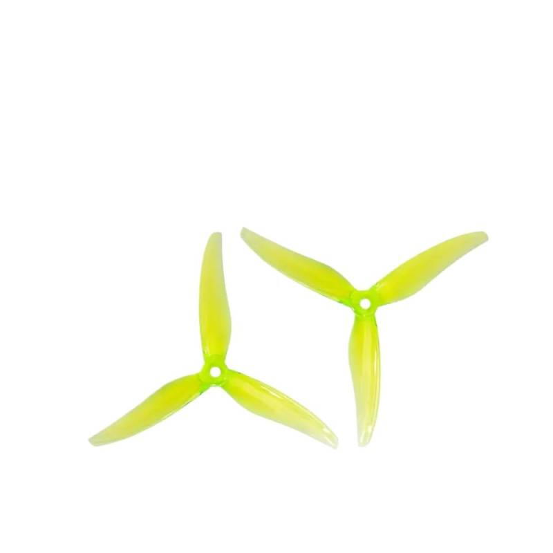 24 Stück 12 Paare 5 Zoll 3 Tri-Propeller FPV Racing Drohne kompatibel mit 2207 2306 bürstenlosen Motoren Fury 5131.0(12 pairs Yellow) von UQXJK