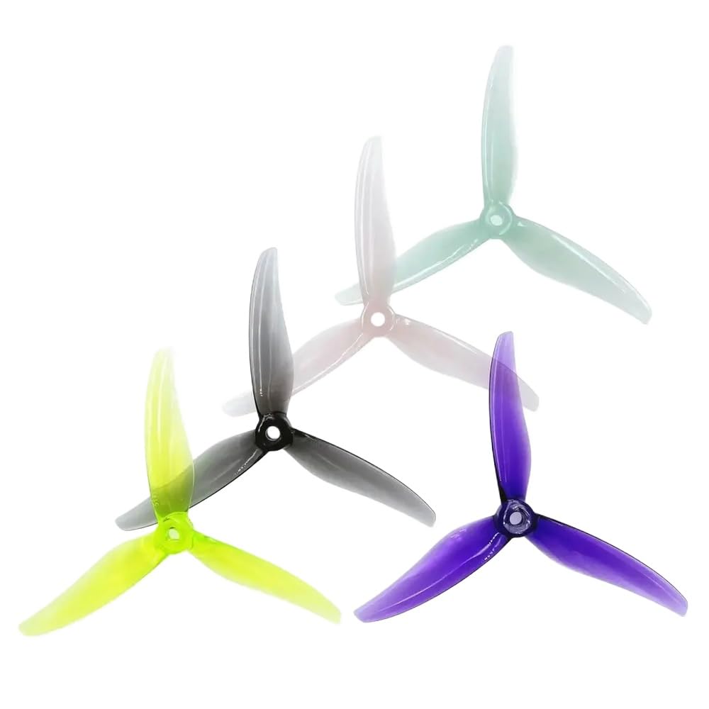 24 Stück 12 Paare 5 Zoll 3 Tri-Propeller FPV Racing Drohne kompatibel mit 2207 2306 bürstenlosen Motoren Fury 5131.0(12Pairs Mixed Color) von UQXJK