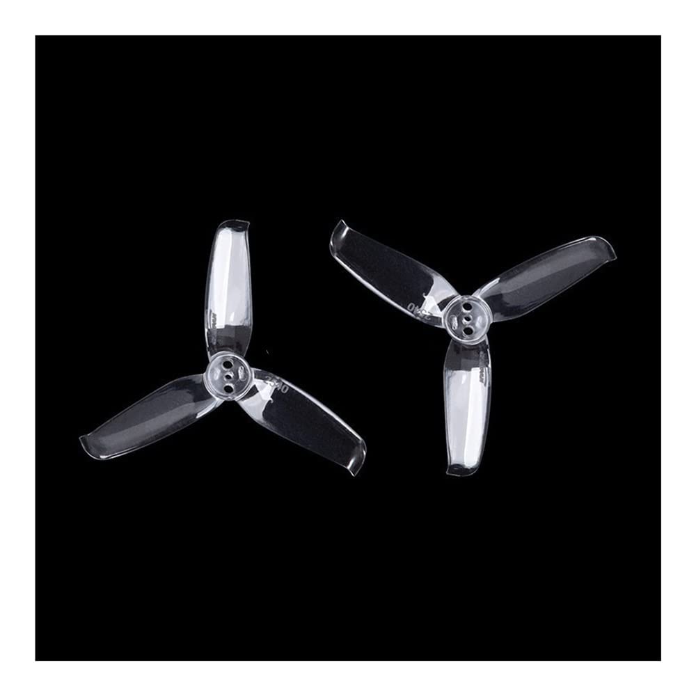 2540 3 Propeller 2,5 x 4,0 Kompatibel mit FPV, kompatibel mit 1105 Motoren, CW-CCW-Rotation(TRANSPARENT 4PAIR) von UQXJK