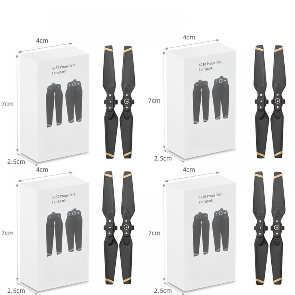 4 Paar 4730F Schnellverschluss-Klapppropeller, kompatibel mit 4730 Drohnen-Ersatzteilzubehör(GOLD) von UQXJK