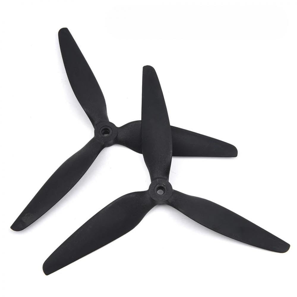 8045 8x4x3 8 Zoll Tri-CW CCW Propeller RC kompatibel mit FPV Freestyle Drone Schwarzes glasfaserverstärktes Nylon(8X4.5X3-2Pairs) von UQXJK