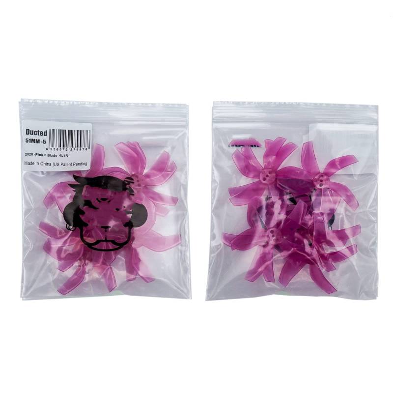 D51 51mm 2X2X5 5-PC Propeller Kompatibel mit RC FPV Freestyle 2 Zoll und Cinewhoop Kanaldrohnen DIY Teile(4PAIRS PINK) von UQXJK