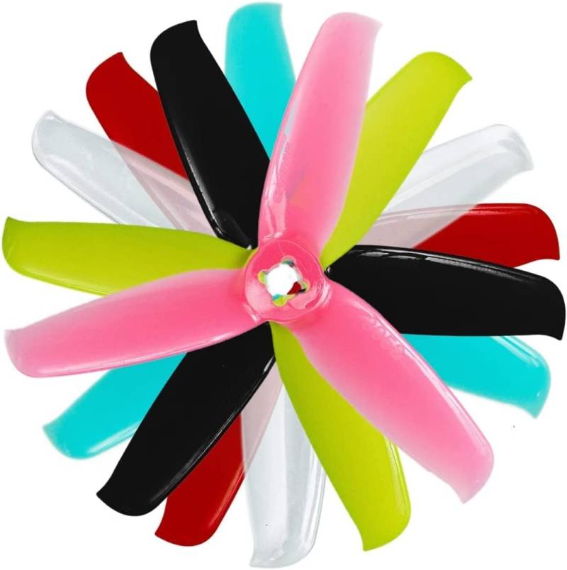 Flash 3052 3X5,2X3 Propeller M5 T-Halterung 1,5 mm FPV Freestyle 3 Zoll Zahnstocher Cinewhoop Kanaldrohnen kompatibel austauschbar 2 Paar Nur klar Klar(2PAIRS PINK(ONLY PINK)) von UQXJK