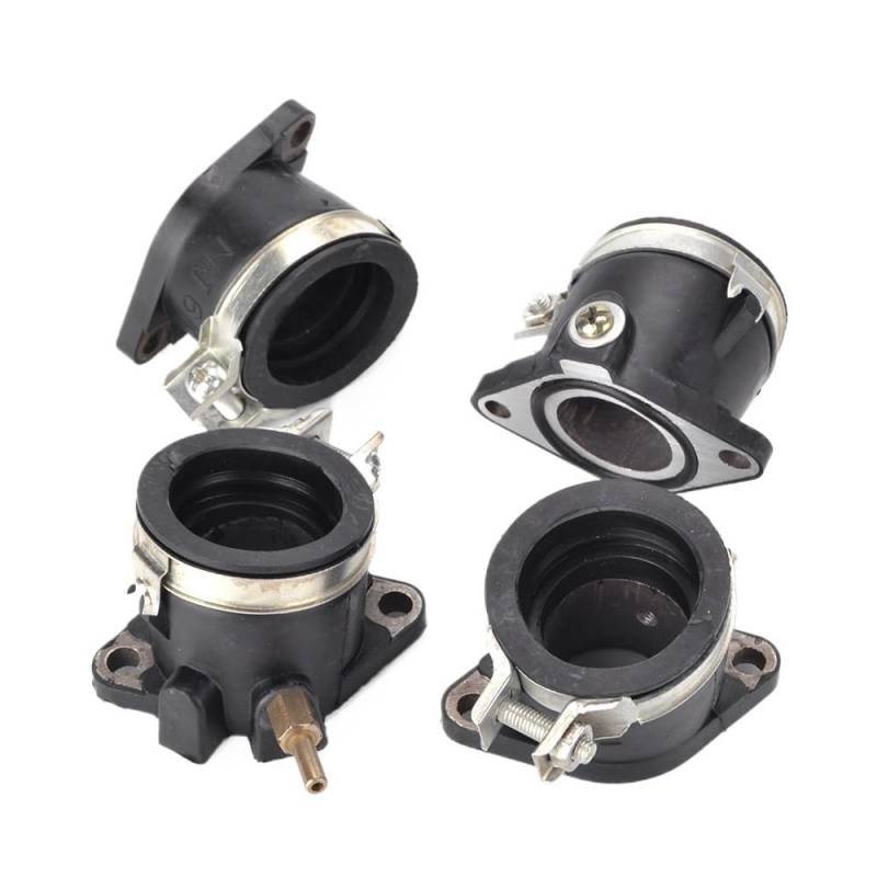 Kompatibles Motorrad-Ansaugkrümmer-Vergaser-Schnittstellen-Adapter-Klemmen-Set, 4 Stück, Kompatibel mit CBX 400 CBX400 CBX-400 Rohrverbindung von UQXJK