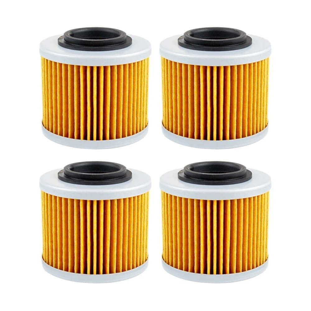 Motorrad-Ölfilter, kompatibel mit Dakar 650 2005–2008, Bizon 650 Classic 2004 und BB1 Biposto Supermoto 650 1995–1997(4PCS-Yellow) von UQXJK