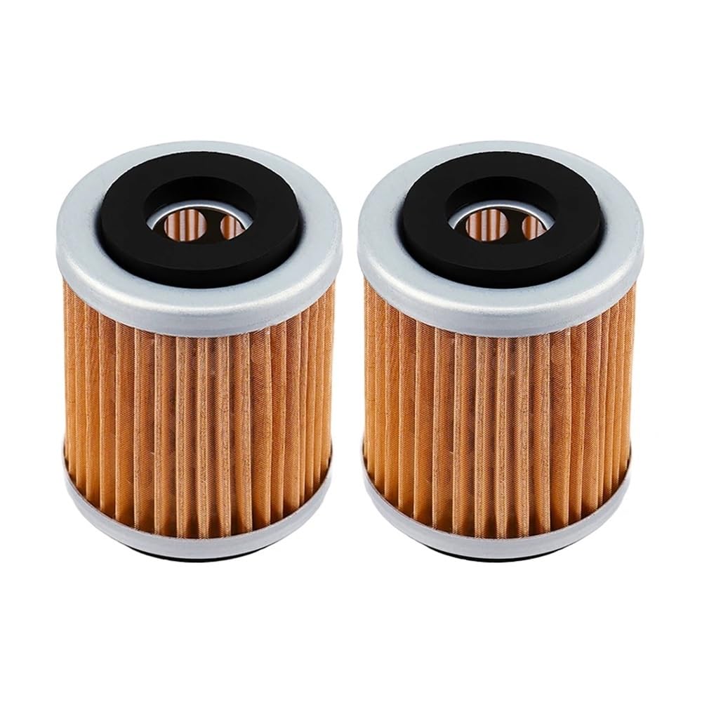 Motorrad-Ölfilter, kompatibel mit XT125 XT200 XT225 XT250T XT350 TT225 TT350 TT600 E R TW200 BW200 BW350 TTR225 TTR230 Modelle, 2er-Set, 4-6 Stück(2 PCS-Yellow) von UQXJK