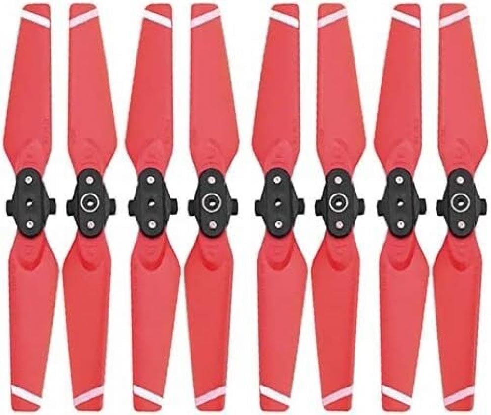 Quick Release 4730F Propeller-Ersatzzubehör Kompatibel mit 4 Paar faltbare CW-CCW-Drohnen, kompatibel mit ähnlichen Modellen, weiß gestreift(RED) von UQXJK