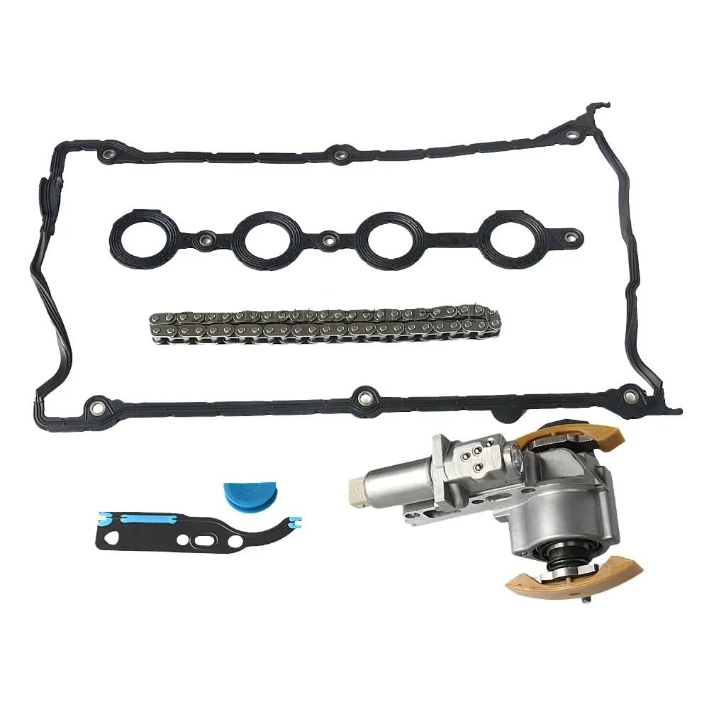 Steuerkettenspanner-Kit, kompatibel mit 1,8-Liter-Motoren, einschließlich Kette und Ventildeckel, Modell 058109088B 058109088E 058109088L 058109088K von UQXJK