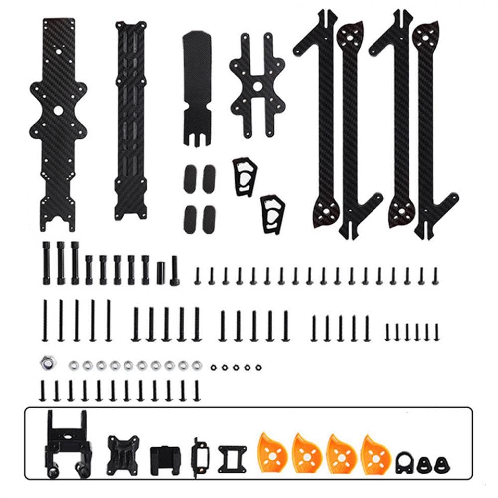 XL10 V6 10 Zoll 420 mm Radstand Extended Range HD True-X Carbon Rahmen Kit kompatibel mit O3 Air Unit und VISTA FPV RC Teilen(With Print Parts) von UQXJK