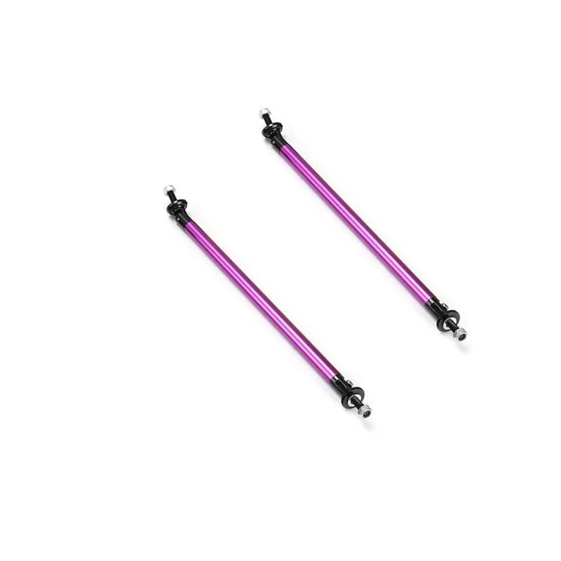 Auto-Frontspoiler 2Pcs 45mm Universal Einstellbare Auto Racing Vorne Hinten Lip Splitter Rod Strut Tie Bar Unterstützung Kit Edelstahl Frontstoßstange(Purple 45mm) von URAGER