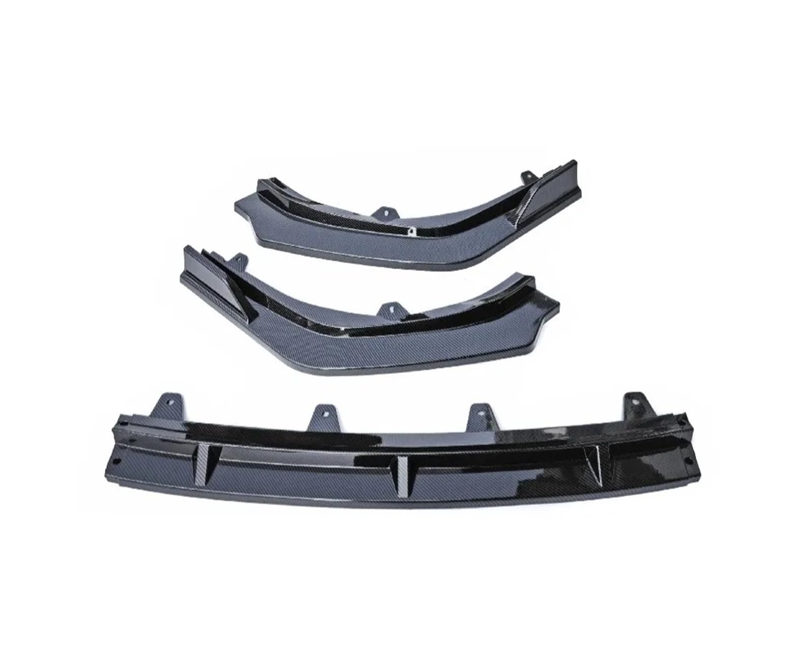 Auto-Frontspoiler 3PCS Für Toyota Für Camry 9th 2024 ABS Glanz Schwarz Oder Carbon Look Frontschürze Lip Splitter Spoiler Refit Zubehör Frontstoßstange(Kohlefaser-Optik) von URAGER