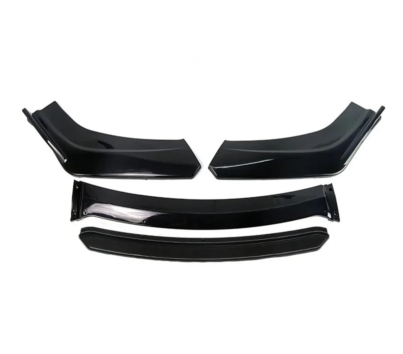 Auto-Frontspoiler 4 Teile/Satz Universal Auto Front Lip Splitter Abnehmbare Stoßstange Kinn Spoiler Auto Außen Teile Frontstoßstange(Matt-schwarz) von URAGER