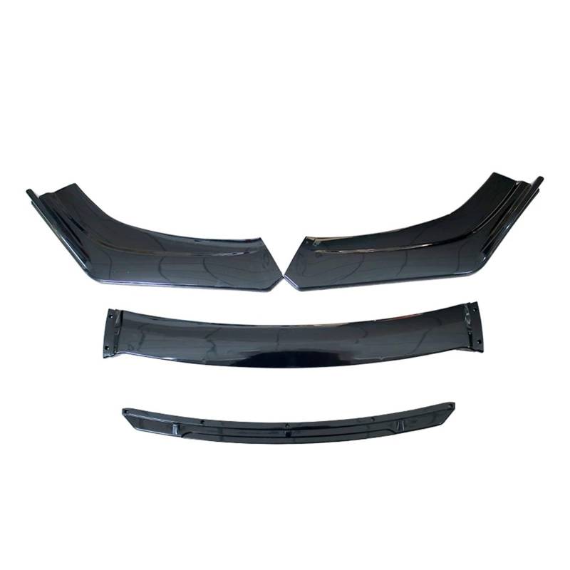 Auto-Frontspoiler Auto Frontschürze Lip Universal Body Kit Spoiler Splitter Diffusor Rot Schwarz Blau Canard Splitter ABS Kunststoff Auto Modifikation Frontstoßstange(A-Black) von URAGER