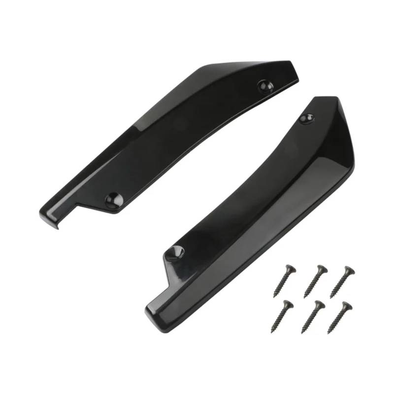 Auto-Frontspoiler Auto Stoßstange Vorne Und Hinten Lip Universal Spoilercorn Diffusor Splitter Carbon Fiber Fender Scratch Protector Seite Rock Verlängerung Frontstoßstange(Schwarz) von URAGER