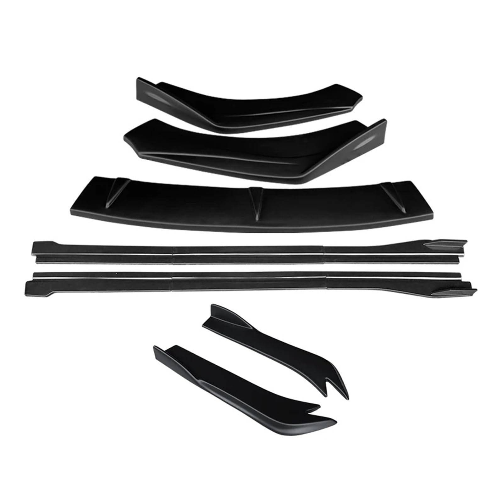 Auto-Frontspoiler Für A7 2015 2016 2017 2018 Auto Front Stoßstange Splitter Lip Body Kit Spoiler Seite Röcke Extensions Hinten Wrap Winkel ABS Frontstoßstange(Matt-schwarz) von URAGER