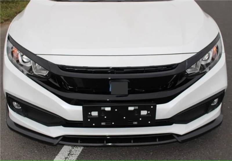 Auto-Frontspoiler Für Civic 10Th 2016 2017 2018 2019 2020 Front Front Lippe Vorne Stoßstange Refit Anti-Kollision Frontstoßstange(Kohlefaser-Optik) von URAGER