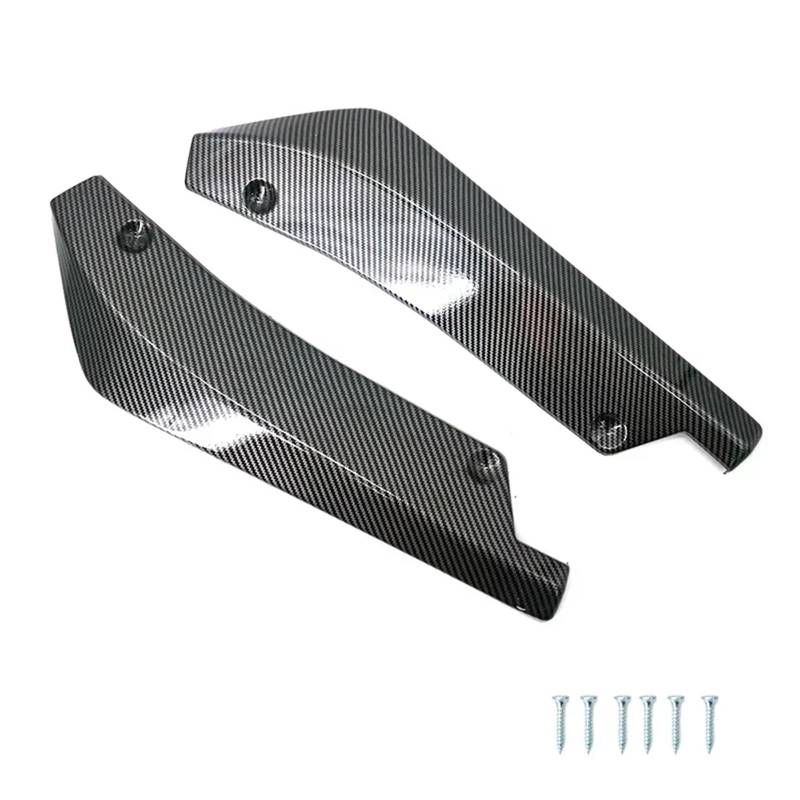 Auto-Frontspoiler Universal Auto Vorne Hinten Stoßstange Streifen Lip Spoiler Diffusor Splitter Scratch Protector Carbon Fiber Winglets Seite Rock Verlängerung Frontstoßstange(Kohlefaser) von URAGER