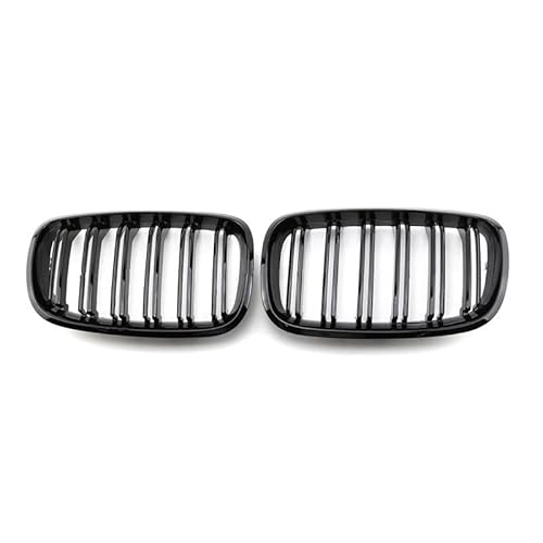 Auto Kühlergrill 2 Stücke Für Für X5 E70 2007–2013 Für X6 E71 E72 08 09 10 11 12 13 14 Autozubehör Auto-Stil Glänzend Schwarz Vorne Nieren-Doppellamellen-Grill Front Kühlergrille von URAGER