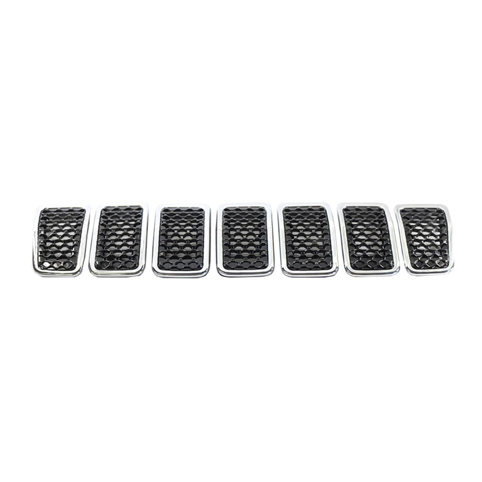 Auto Kühlergrill 7PCS Für Jeep Für Cherokee 2019 2020 2021 2022 6AZ88DX8AB ABS Mesh Front Grill Einsatz Grille Abdeckung Trim Front Kühlergrille(Electroplating Frame) von URAGER