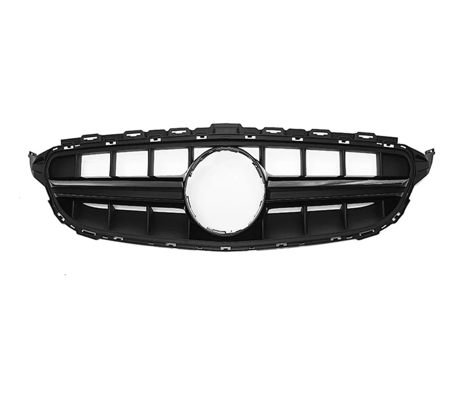 Auto Kühlergrill Frontgrill Für Die Stoßstange Für Benz C-Klasse W205 C180 C200 C250 C300 2015 2016 2017 2018, Renngitter Im Chrom-Schwarz-Diamant-Stil Front Kühlergrille(C63-Glossy Black) von URAGER