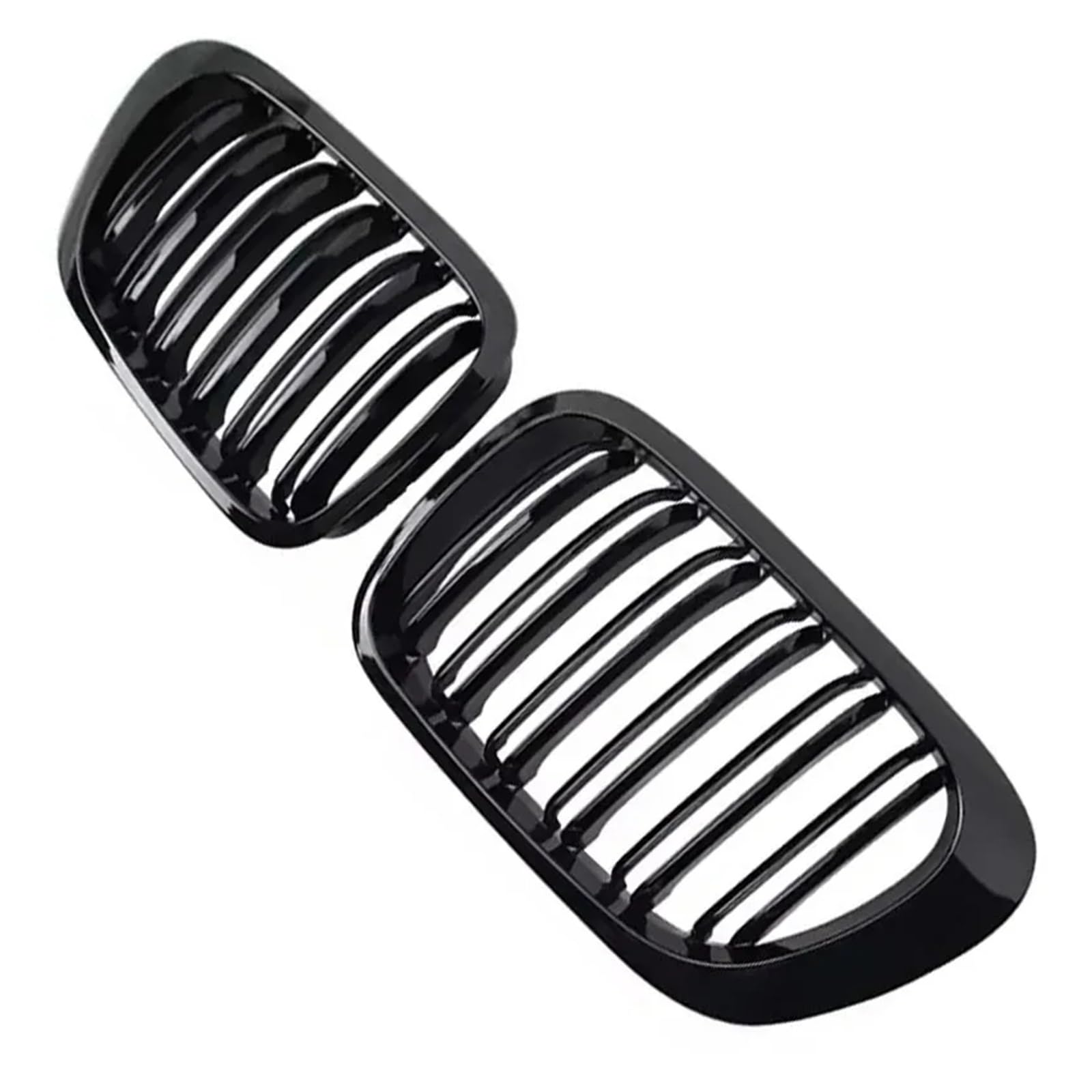 Auto Kühlergrill Für 3er E46 4-Türer 1998 1999 2000 2001 Auto-Front-Nierengrill Glänzend Schwarz Doppellamellenhaube Racing-Grills Auto-Ersatz Front Kühlergrille von URAGER