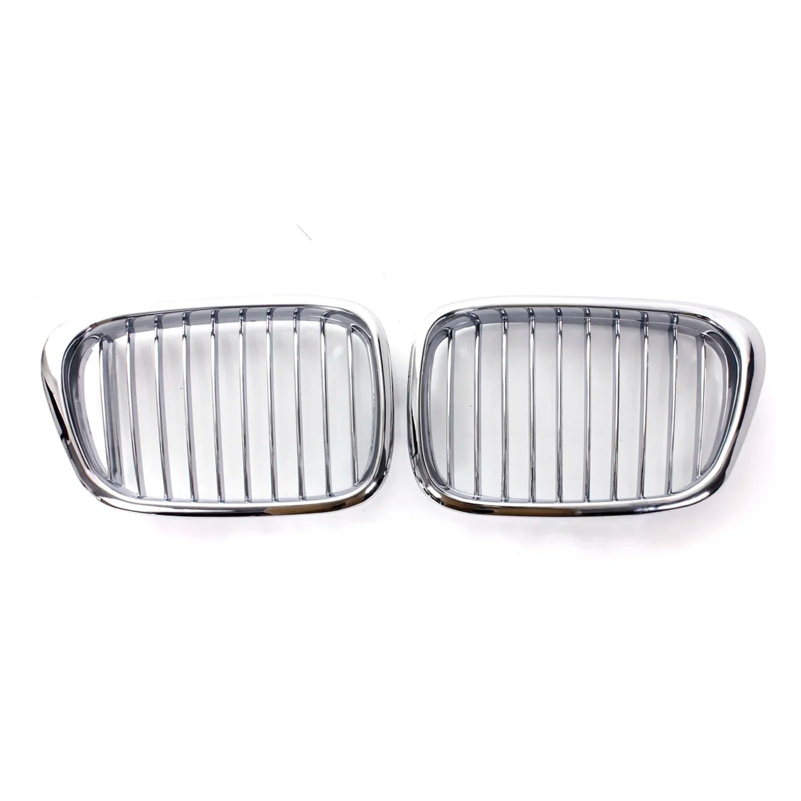 Auto Kühlergrill Für 5er-Serie E39 525 528 Limousine 1995 1996 1997 1998–2003. Fronthauben-Grill-Grill, Paar Komplett Verchromter Frontstoßstangen-Nierengrill Front Kühlergrille von URAGER