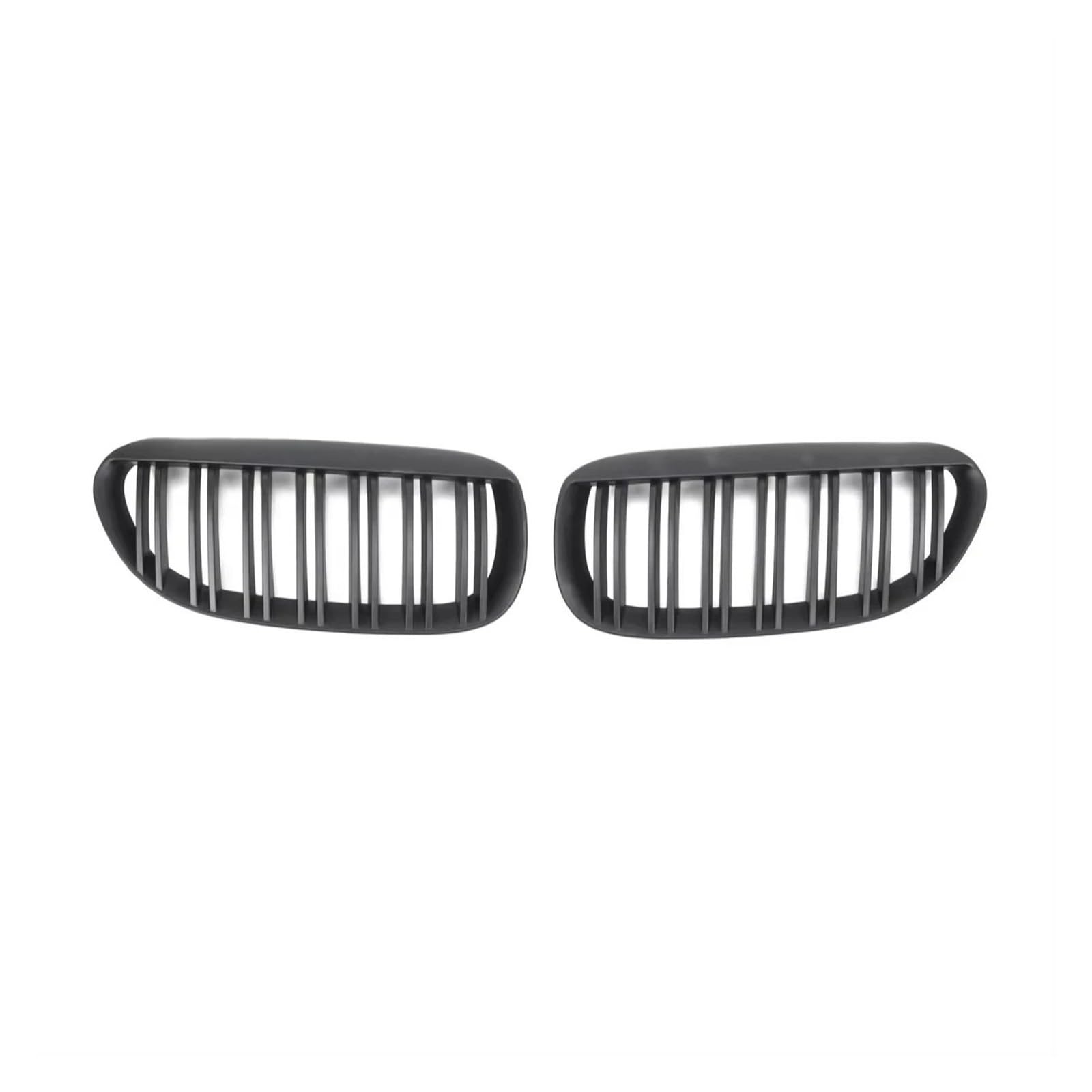 Auto Kühlergrill Für 6er-Serie E63 E64 2004 05 06 07 08 09 2010 Glänzend Schwarz Single Line Style Auto Frontstoßstangengitter Matte Racing Grill Zubehör Front Kühlergrille(Double-Matte Black) von URAGER