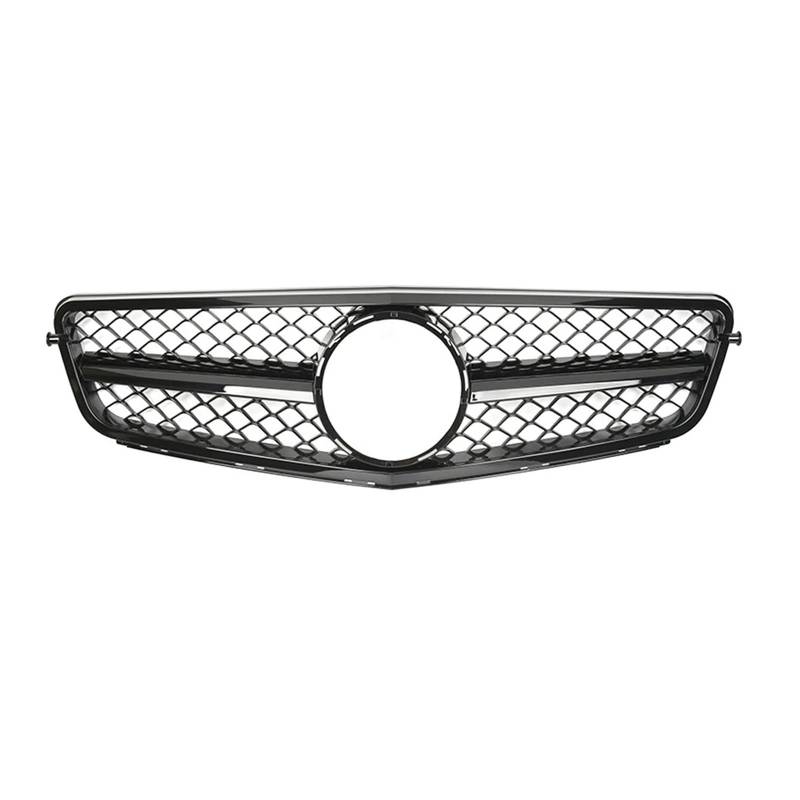 Auto Kühlergrill Für Benz C W204 C43 C180 C200 C250 C300 Für AMG Für GT 2007 2008 2009-2014 Diamant Tuning Spiel Front Stoßstange Grille Haube Grill Front Kühlergrille(Glossy Black) von URAGER