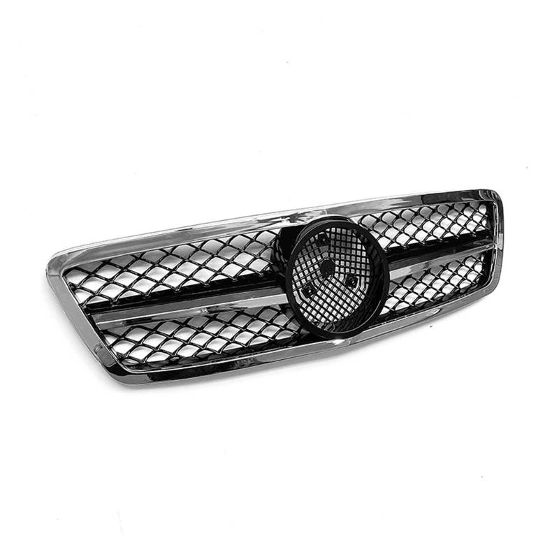 Auto Kühlergrill Für Benz Für C-Klasse W203 C200 C240 ​​C280 C320 2001 02 03 04 05 06 2007 ABS Grills Frontstoßstange Kühlergrill Haube Tuning Racing Grill Front Kühlergrille(Silber) von URAGER