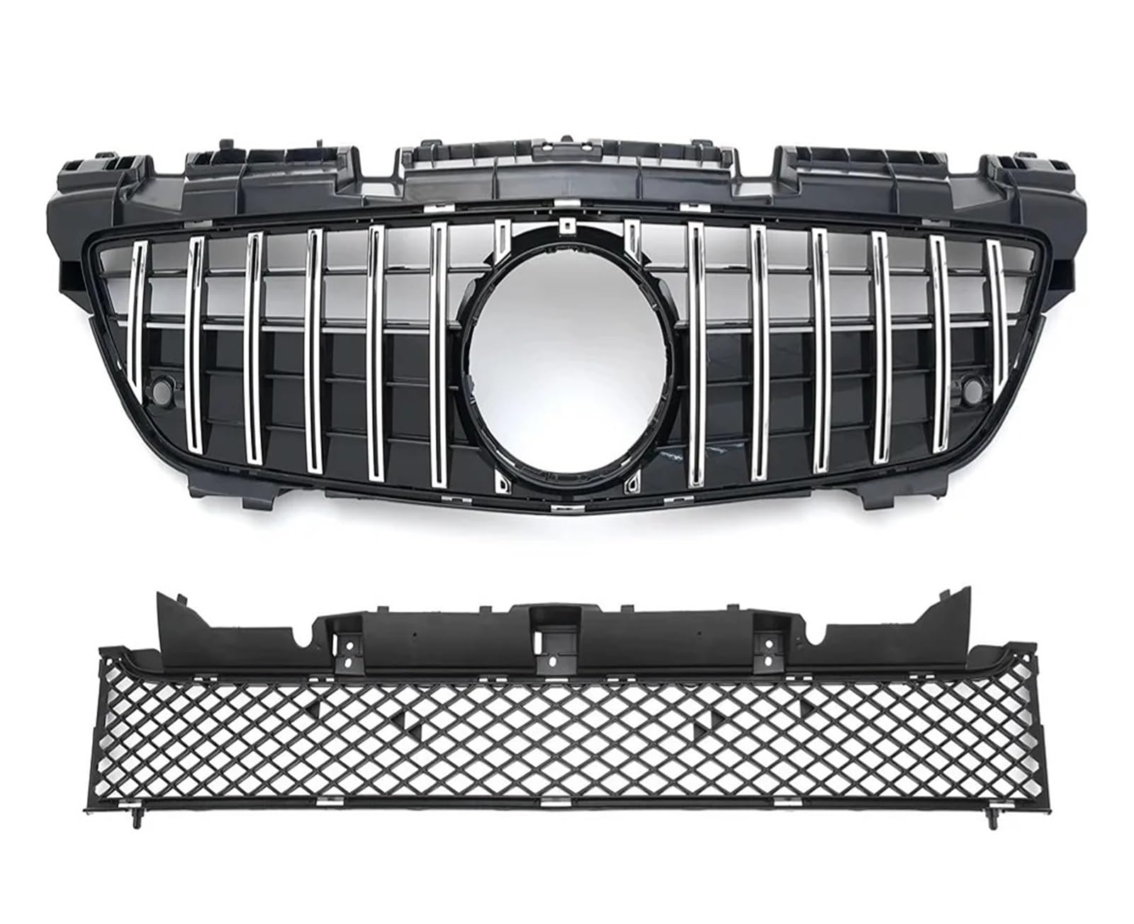 Auto Kühlergrill Für Benz R172 Für SLK 2011 2012 2013 2014 2015 Diamant Für GT Stil Front Einlass Grille Stoßstange Grill Mitte Gitter Mesh Tuning Teil Front Kühlergrille(Black B) von URAGER