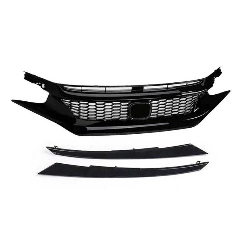 Auto Kühlergrill Für Civic 10. Generation 2016 17 18 19 20 2021 Kühlergrill Racing Grill Net Auto Gitter Splitter Obere Stoßstange Haube Mesh Grills Kits Auto Teile Front Kühlergrille(2021 Type 2) von URAGER