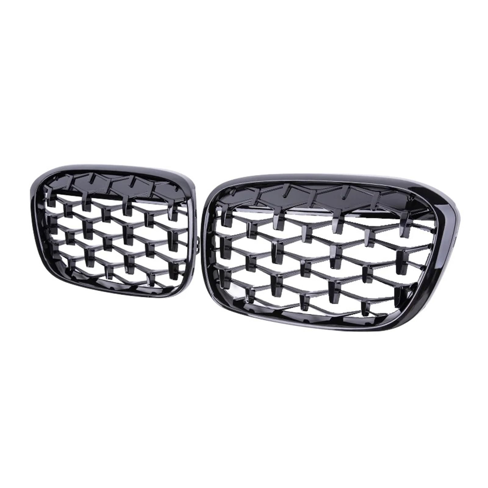 Auto Kühlergrill Für Für X1 F48 F49 2016-2019 Auto Diamant Front Niere Grill Racing Grill Glanz Schwarz Grills Zubehör Grills Auto Styling Gitter Front Kühlergrille(Full Black) von URAGER