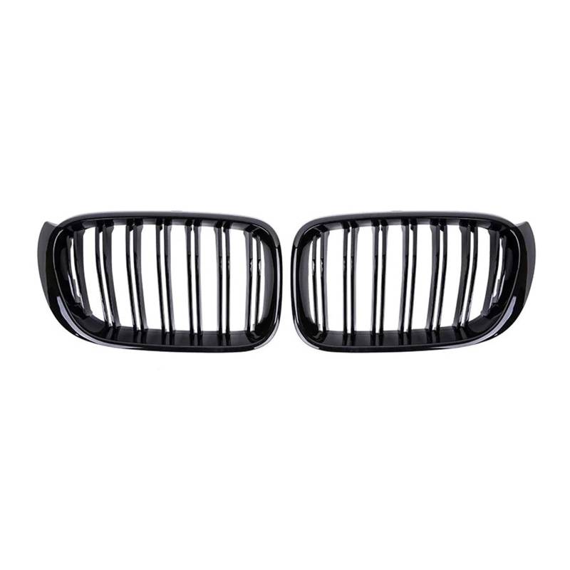 Auto Kühlergrill Für Für X3 F25 X4 F26 2014 2015 2016 2017 Auto Front Niere Grills Racing Grill Glanz Schwarz Dual Lamellen Gitter ABS Grille Zubehör Front Kühlergrille von URAGER