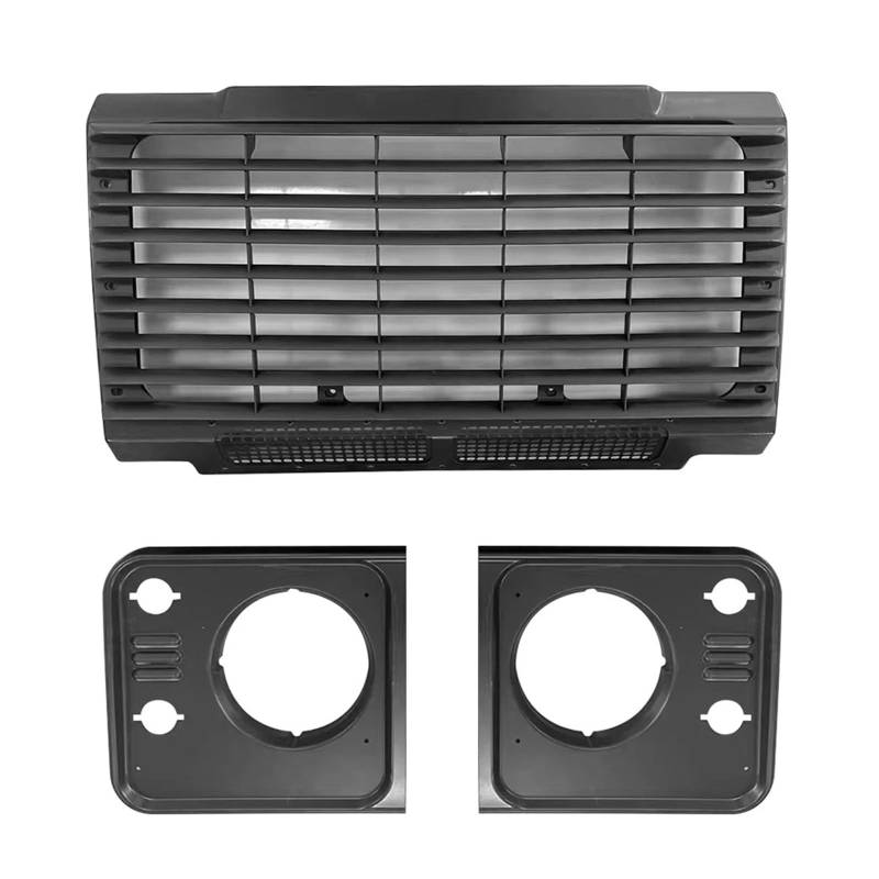 Auto Kühlergrill Für Land Für Rover Für Defender Fahrzeug Auto Teile Auto Styling Tuing Vorne Mitte ABS Edition Stil Kühlergrill Front Kühlergrille(Style 3 matt Black) von URAGER