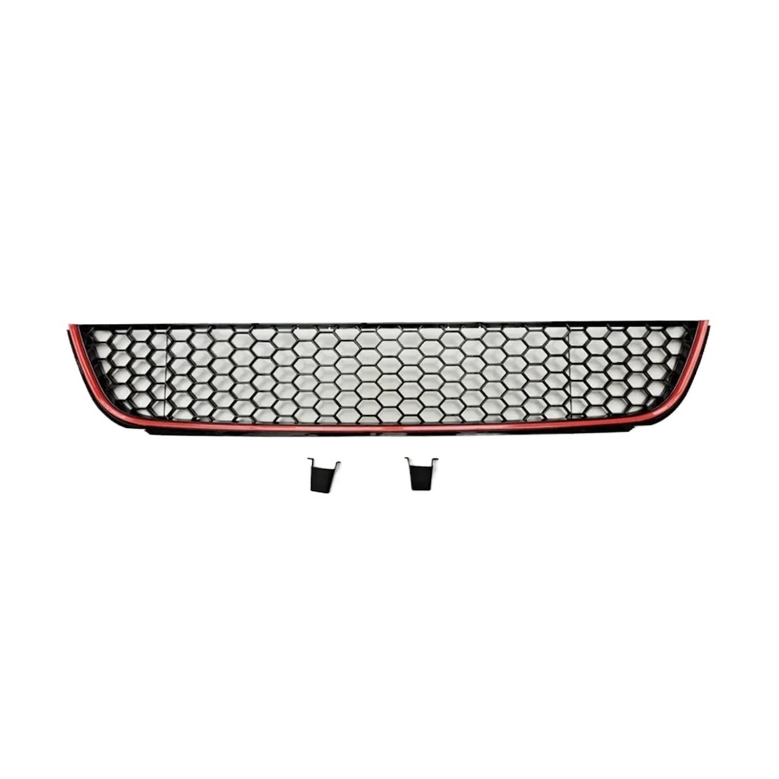 Auto Kühlergrill Für VW Für Golf 6 MK6 Für Nicht- Für G TI 2009 2010 2011 2012 2013 Wabenauto-Frontstoßstangen-Untergitter Für GTI-Stil Mesh-Grillabdeckung Front Kühlergrille(Red Line) von URAGER