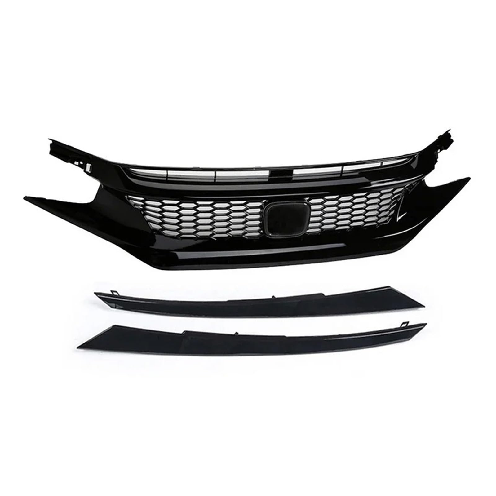 Auto Kühlergrill Kühlergrill Racing Grill Net Für Civic 10th Gen 2016 17 18 19 20 2021 Auto Gitter Splitter Oberen Stoßfänger Haube Mesh Grills Kits Auto Teile Front Kühlergrille(19-20 Type 2) von URAGER