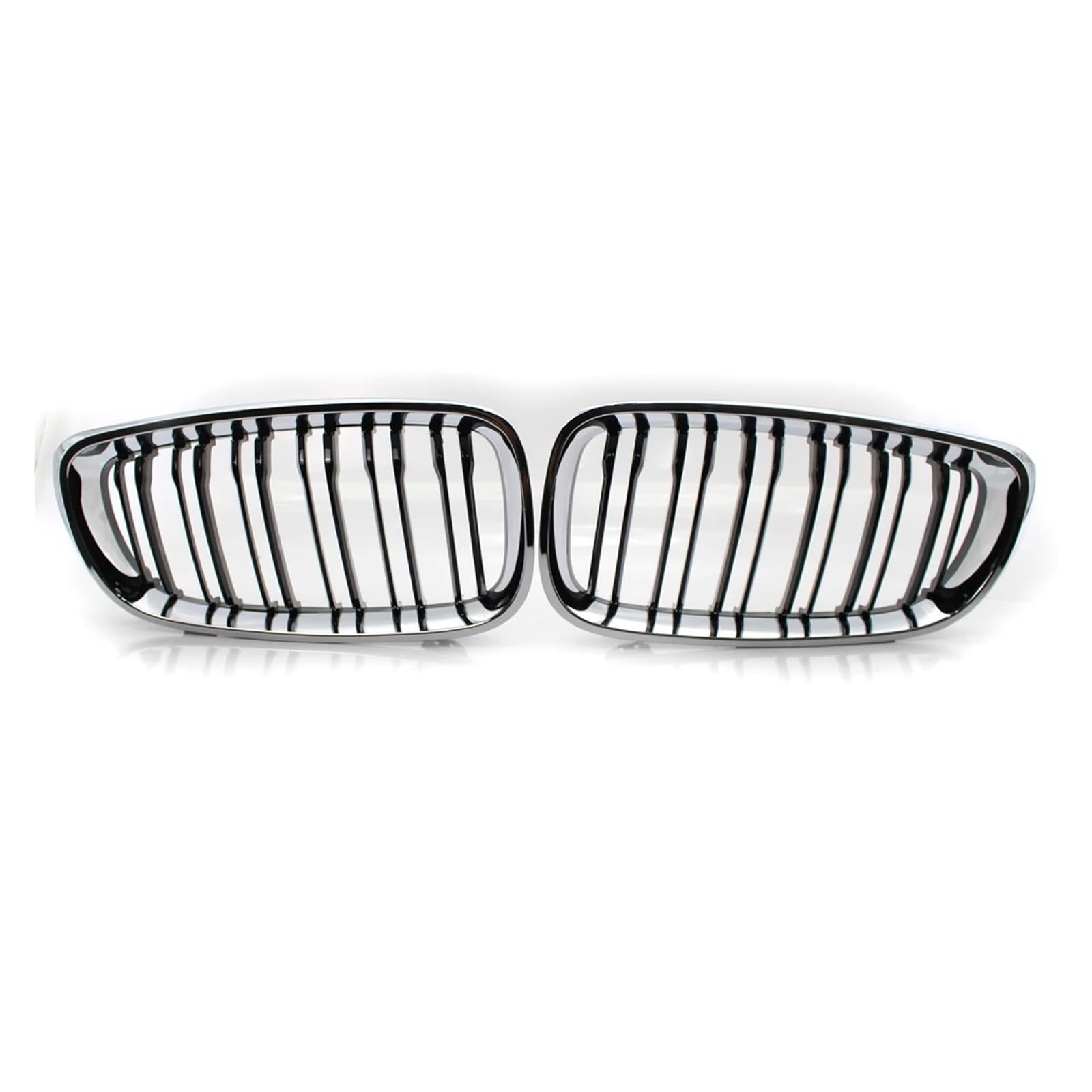 Auto Kühlergrill Paar Glänzend Silberne Nierengitter Für Die Vordere Stoßstange Ersatz-Doppellinie Für 3er GT F34 320i 328i 335 2013–2020 Front Kühlergrille(Glossy Silver) von URAGER