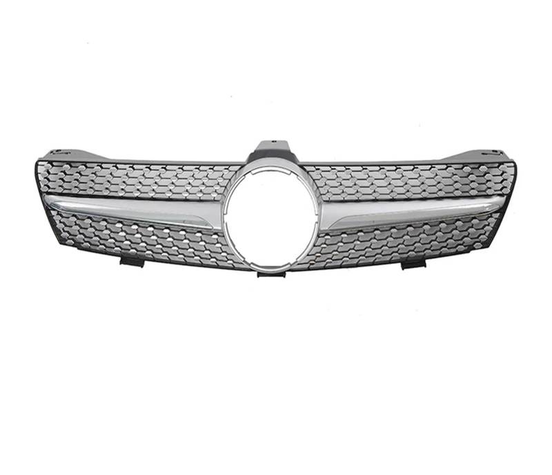 Auto Kühlergrill Vorne Glänzend Schwarz Für Benz Für CLS W219 CLS350 CLS500 2005-2008 Für GTR Stil Racing Grille Diamanten Stil Stoßstange Gitter Front Kühlergrille(Diamonds-Silver) von URAGER