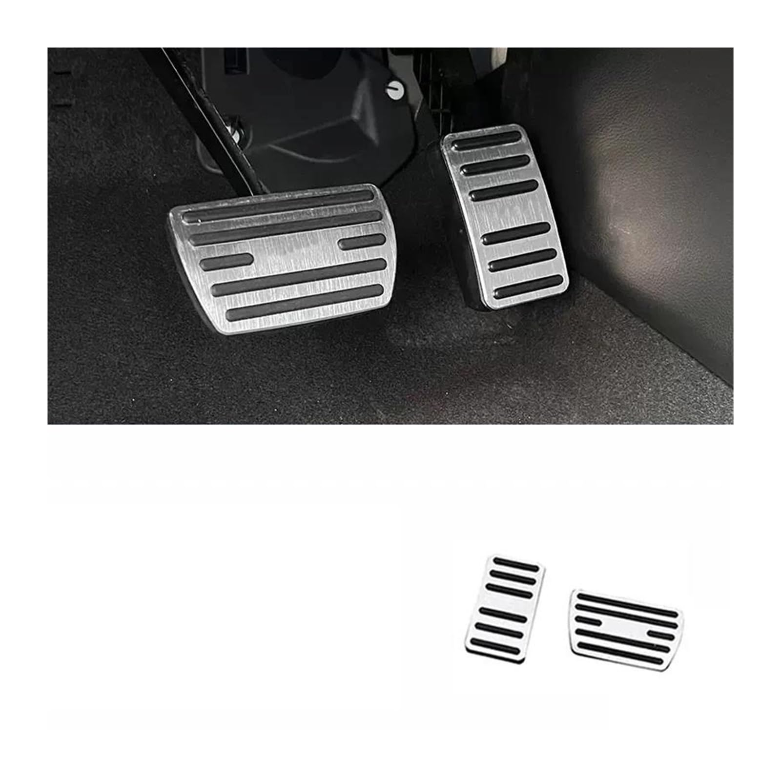 Bremspedal Für CR-V Für CRV 2017 2018 2019 2020 2021 2022 2023 2024 Auto Fußpedal Kraftstoff Beschleuniger Gaspedal Bremse Rest Pedal Abdeckung Pad(2piece Silver) von URAGER