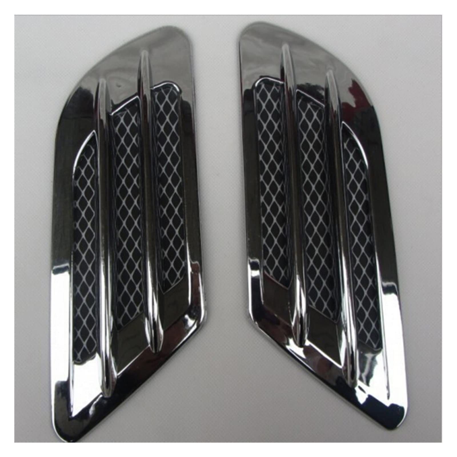 Front Kühlergrille Kühlergitter 2 Teile/Satz Universal Auto Seite Air Flow Vent Für Kotflügel Loch Abdeckung Intake Grille Kanal Dekoration ABS Kunststoff Aufkleber(Glossy) von URAGER