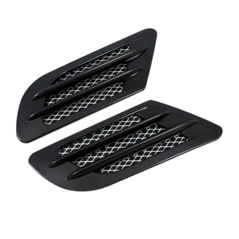 Front Kühlergrille Kühlergitter 2 Teile/Satz Universal Auto Seite Air Flow Vent Für Kotflügel Loch Abdeckung Intake Grille Kanal Dekoration ABS Kunststoff Aufkleber(Matte) von URAGER