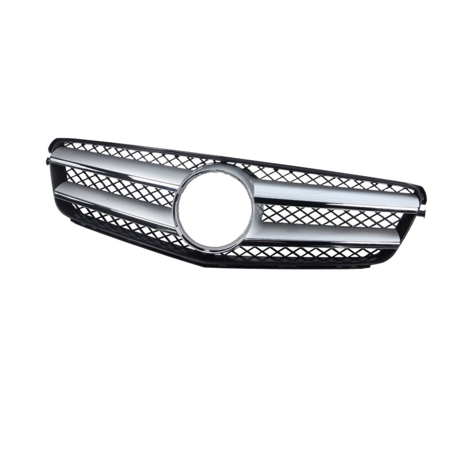 Front Kühlergrille Kühlergitter C63 Style Car Racing Front Upper Grille Für C-Klasse W204 Grille C180 C200 C300 C350 200 Frontgrill(Coupe Silver) von URAGER