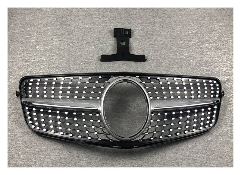 Front Kühlergrille Kühlergitter Fronteinlassgitter Stoßstangengrill Für W204 C204 S204 C43 Für Benz C 2007 2008 2009 2010 2011 2012 2013 2014 Für AMG Für GT Für R(Diamond Silvery) von URAGER