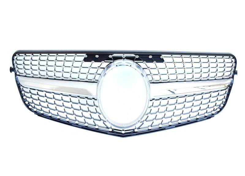 Front Kühlergrille Kühlergitter Frontstoßstange Diamonds Grill Für Benz C-Klasse W204 2007 2008 2009 2010 2011 2012 2013 2014 C180 C200 C220 C300 C350 Autorennen Grill(Silber) von URAGER