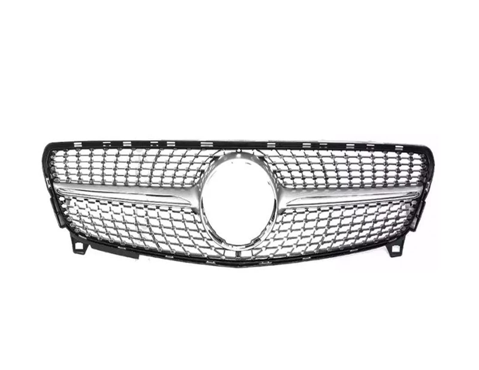 Front Kühlergrille Kühlergitter Für Benz A-Klasse A45 W176 2013 2013 2014 2015 2016 2017 2018 2019 A180 A200 A260 GT Diamant-Stil Frontgrill Racing Grill Mesh-Tuning(16-18 Diamond Silver) von URAGER