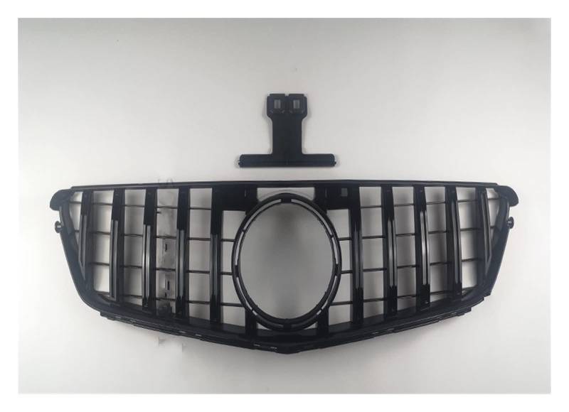 Front Kühlergrille Kühlergitter Für Benz W204 C204 S204 C43 C 2007-2014 Für AMG Für GT R Diamond Style Grid Tuning Zubehör Fronteinlassgitter Stoßstangengrill(Glossy Black) von URAGER