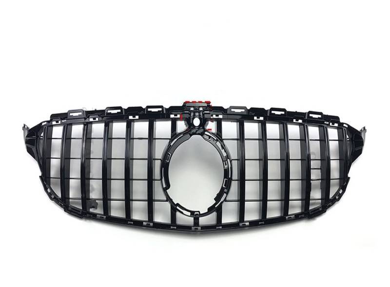 Front Kühlergrille Kühlergitter Für Benz W205 C205 S205 C43 C 2014-2021 C200 C260 C180 C250 C300 Für Coupe Für AMG Tuning GT Diamant Front Stoßstangengrill Frontgrill(19-21 Black with Cam-1) von URAGER