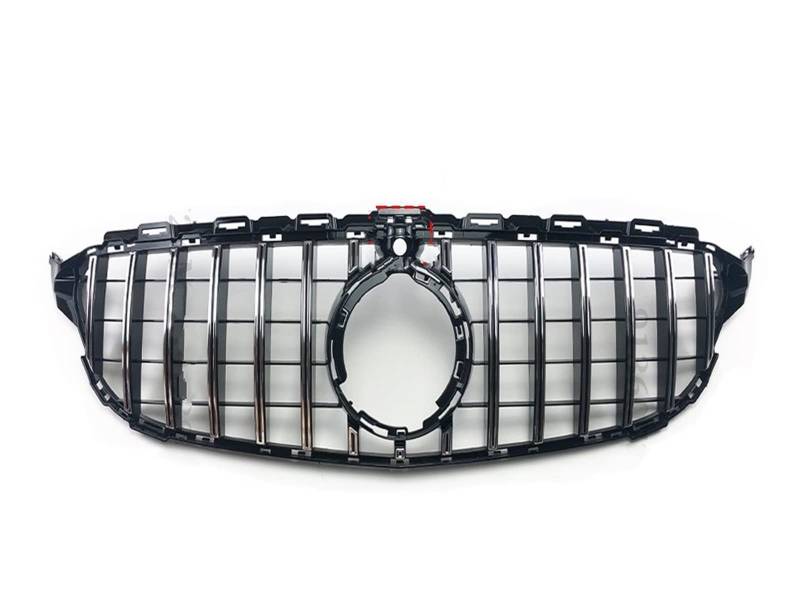 Front Kühlergrille Kühlergitter Für Benz W205 C205 S205 C43 C 2014-2021 C200 C260 C180 C250 C300 Für Coupe Für AMG Tuning GT Diamant Front Stoßstangengrill Frontgrill(19-21Silver with Cam-1) von URAGER